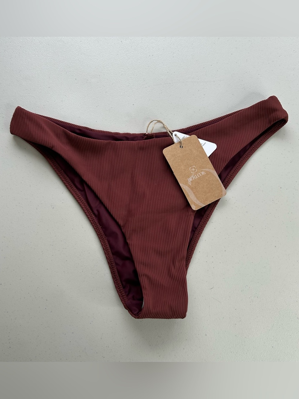 Berlook Bikini Bottom Medium Wine Red Swimwear